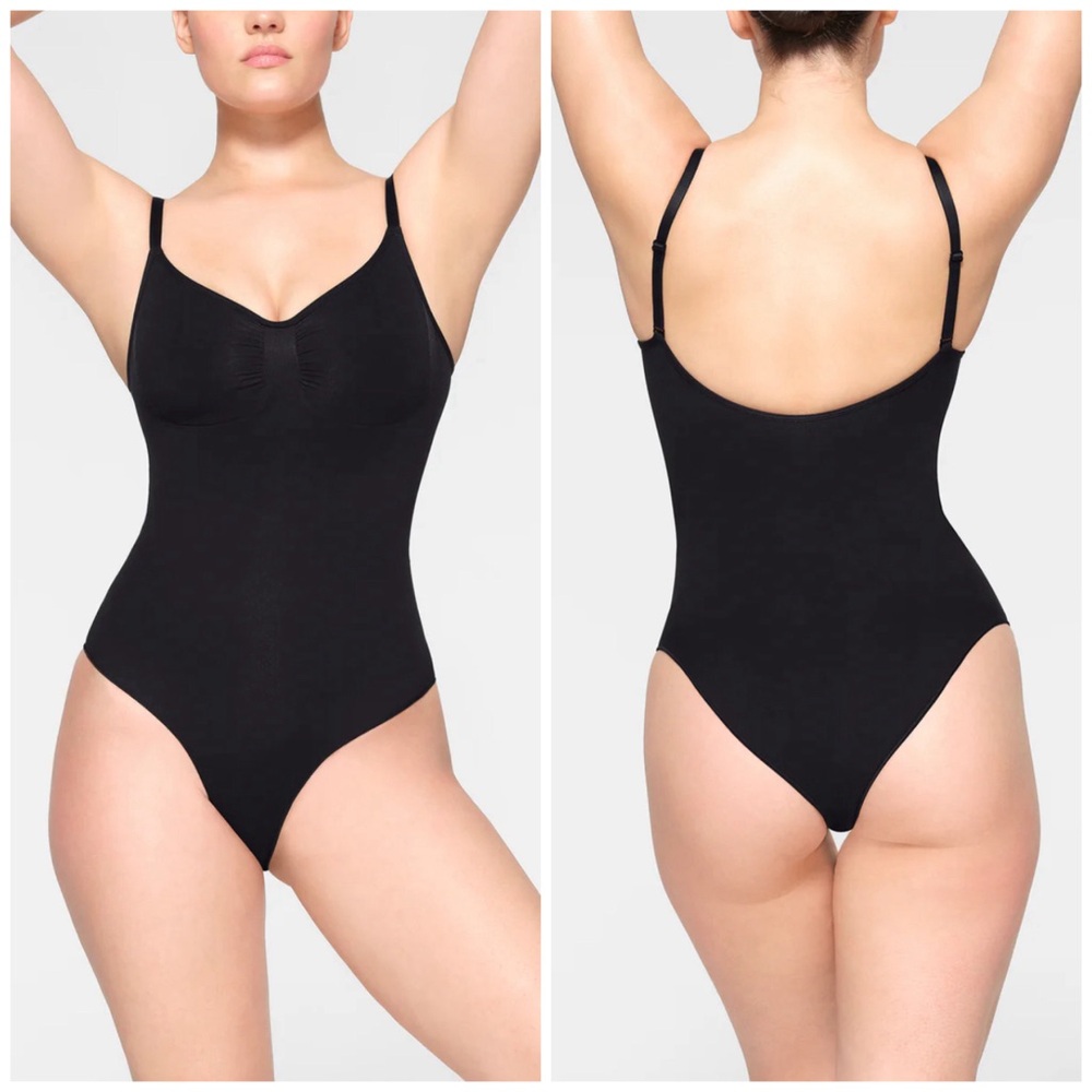 SKIMS Black Shapewear Bodysuit